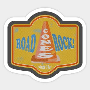 Traffic Cone Road Cones Rock Sticker